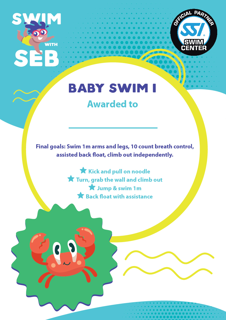 Baby Swimming Certificate 1